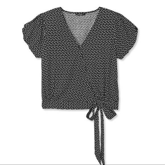 Tulip Sleeve Wrap Top - Picture 2 of 8